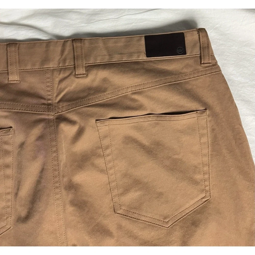Peter Millar  Brown 36x30 Golf Performance Five-Pocket Pant Men's Cognac Brown
